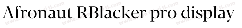 Afronaut RBlacker pro display conde字体转换